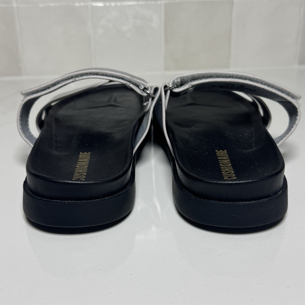 Cushionaire Lotti Slide Sandals Womens 7.5 Silver Metallic Adjustable Comfort - Picture 6 of 8